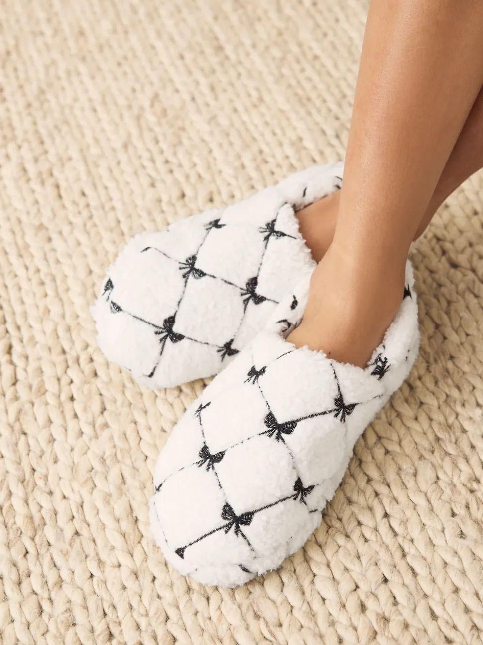 Pink Bow Borg Shoot Slippers