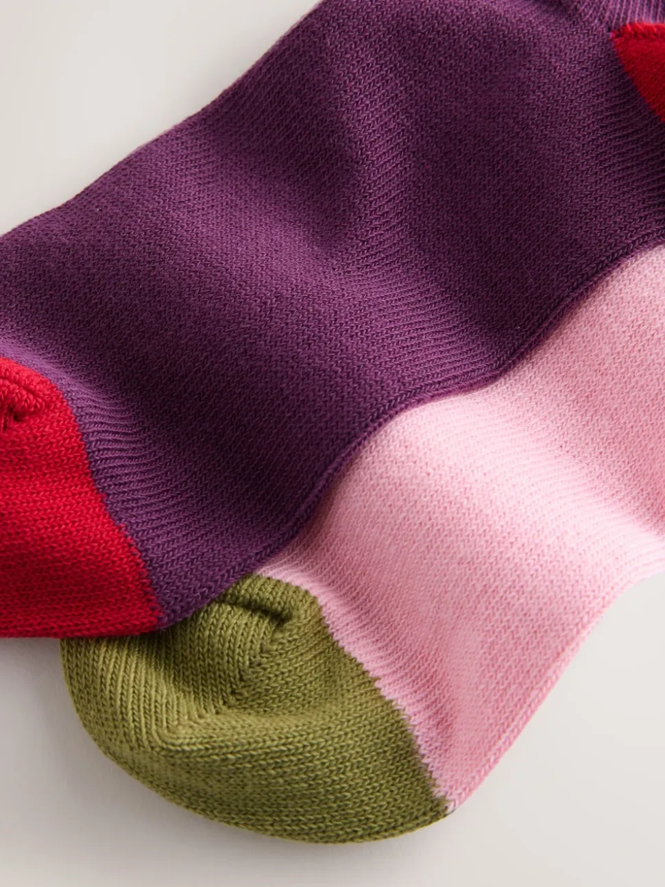 Pink Cherries Warm Handle Cotton Ankle Socks 2 Pack