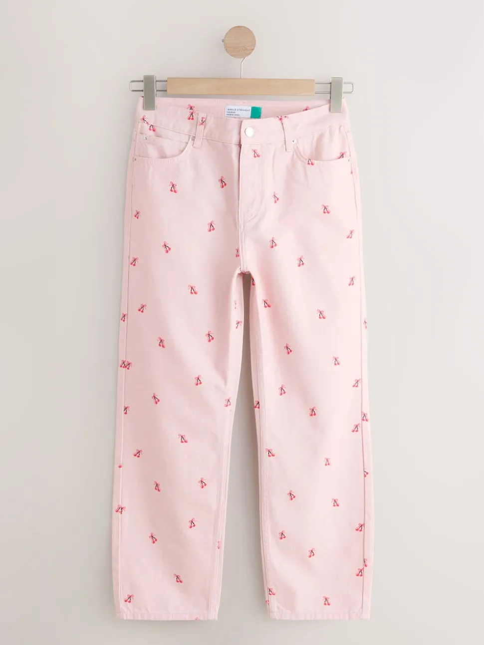 Pink Cherry Straight Leg Jeans