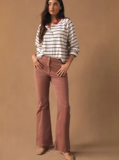 Pink Cord Bootcut Trousers