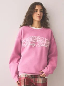 Pink Croissant Sweatshirt