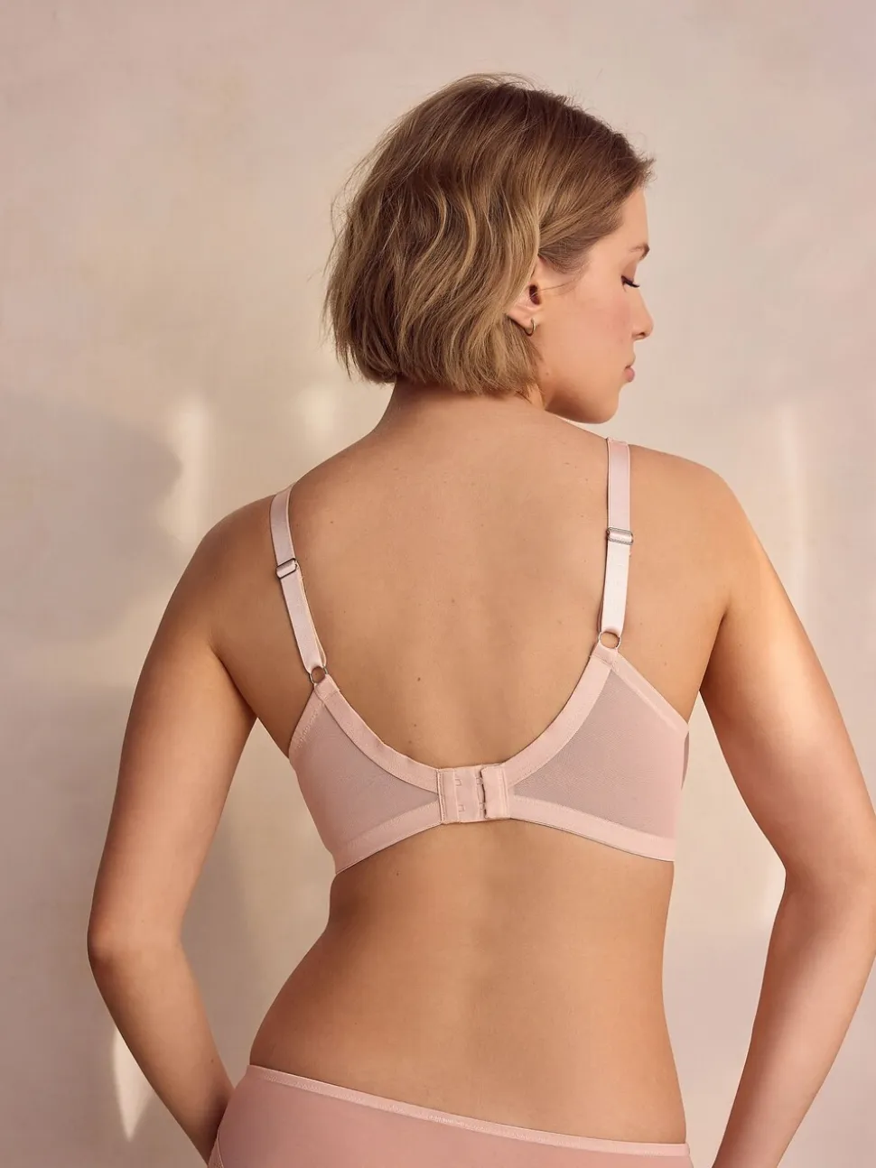 Pink DD+ Pad Balcony Pretty Floral Embroidery Bra