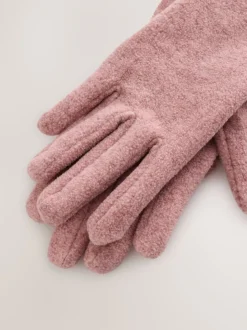 Pink Fleece Gloves