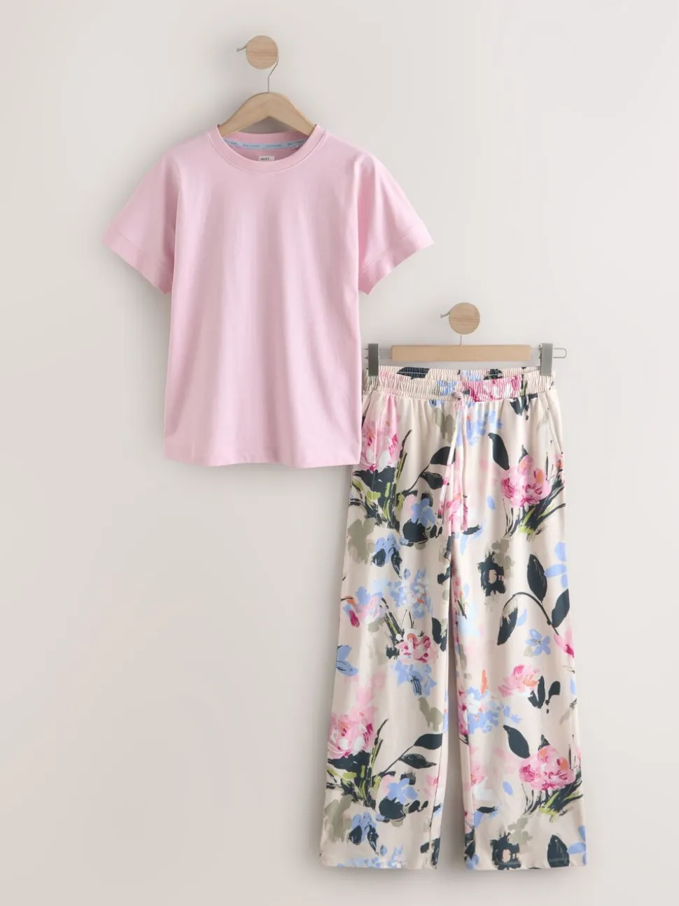 Pink Floral Short Sleeve Pyjamas