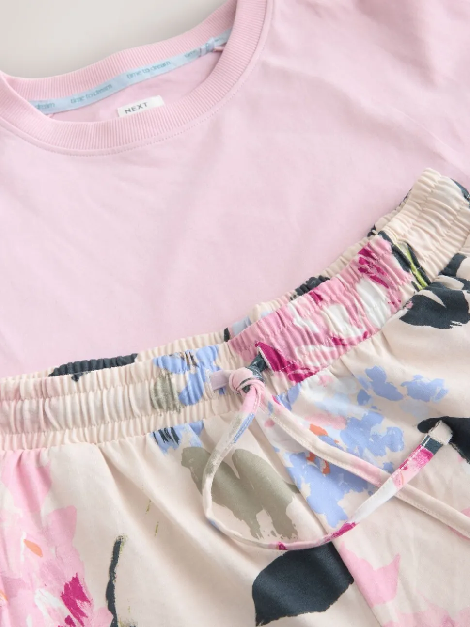 Pink Floral Short Sleeve Pyjamas