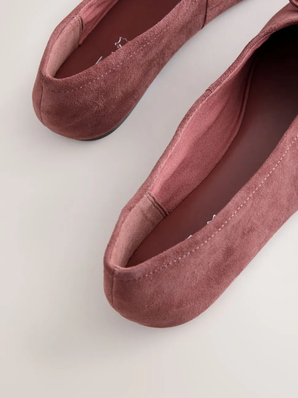 Pink Forever Comfort® Suede High Cut Ballet Flats