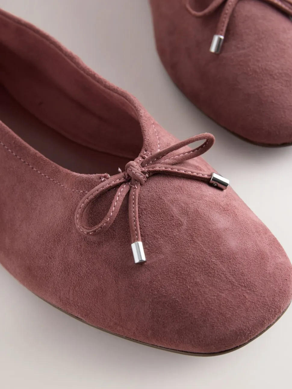 Pink Forever Comfort® Suede High Cut Ballet Flats