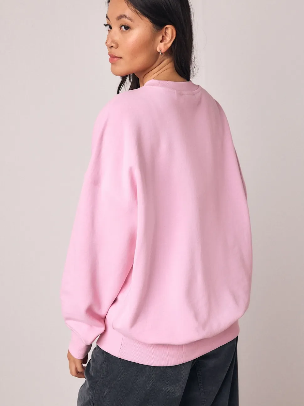 Pink Graphic Beaded Fish Graphic Sweatshirt