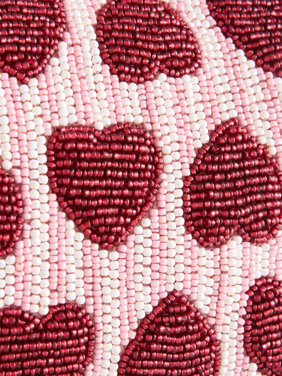 Pink Heart Beaded Shoulder Bag