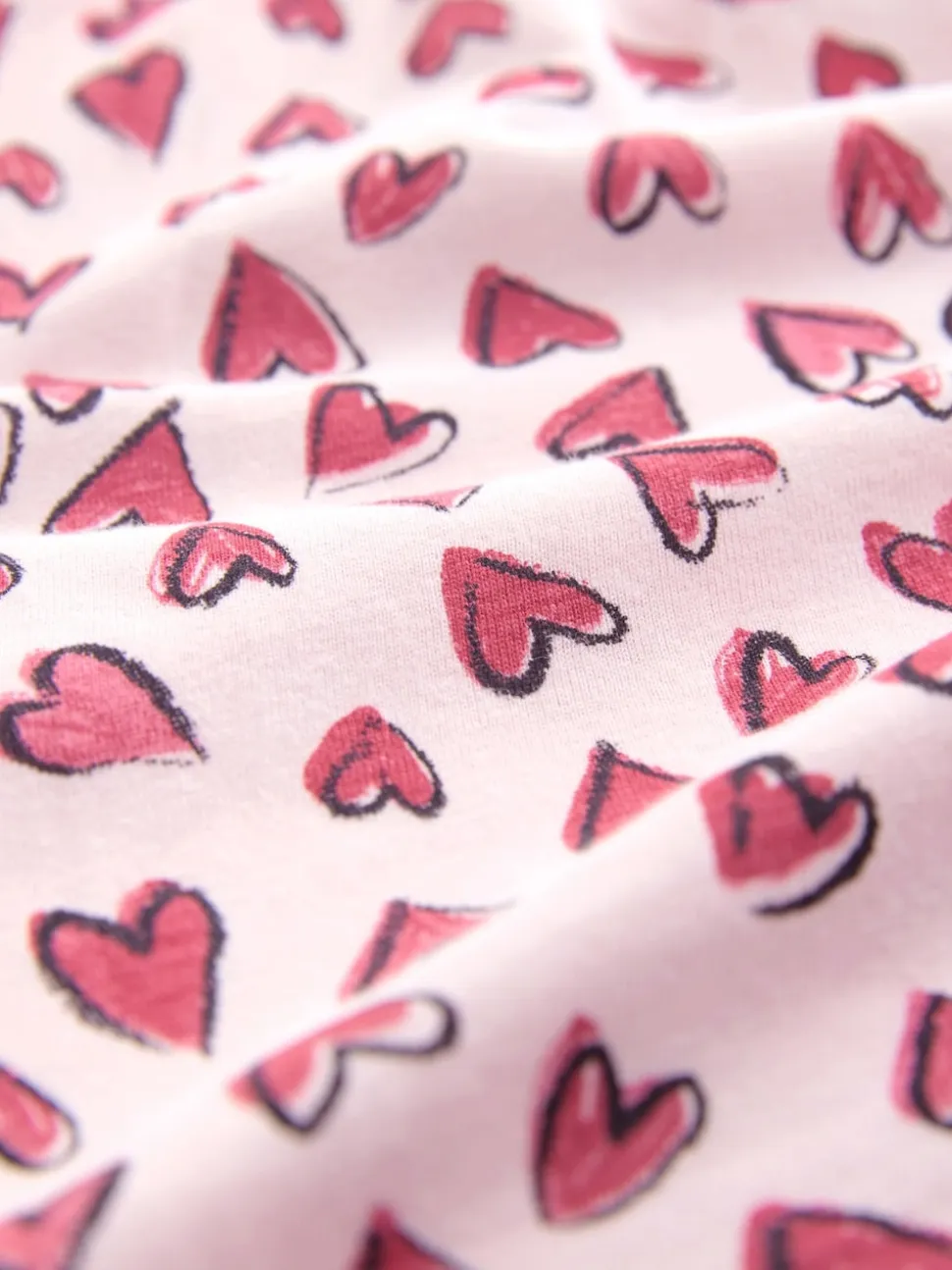 Pink Heart Cotton Short Set Pyjamas