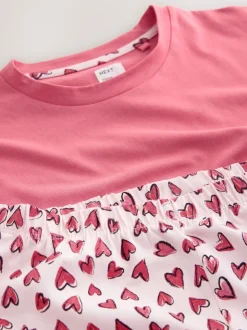 Pink Heart Cotton Short Set Pyjamas