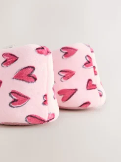 Pink Hearts Ballet Slippers