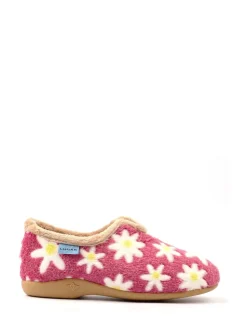 Pink Lunar Ladies Flower Pattern Slippers
