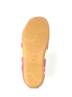 Pink Lunar Ladies Flower Pattern Slippers