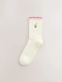 Pink Matcha Cushion Sole Sports Ankle Socks 3 Pack