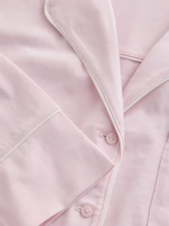 Pink Maternity Jersey Button Through Pyjamas