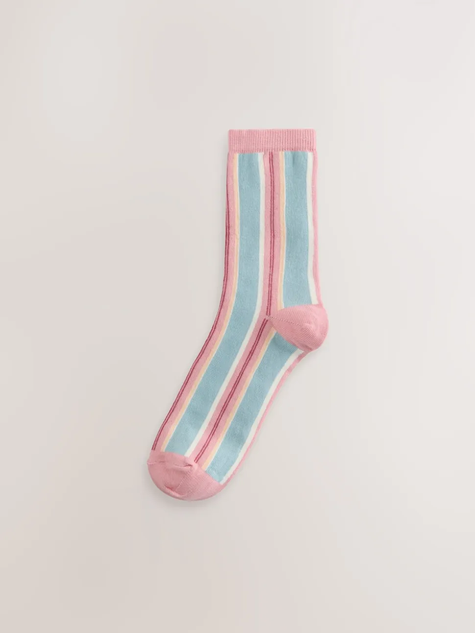 Pink Multi Stripe Ankle Socks 4 Pack
