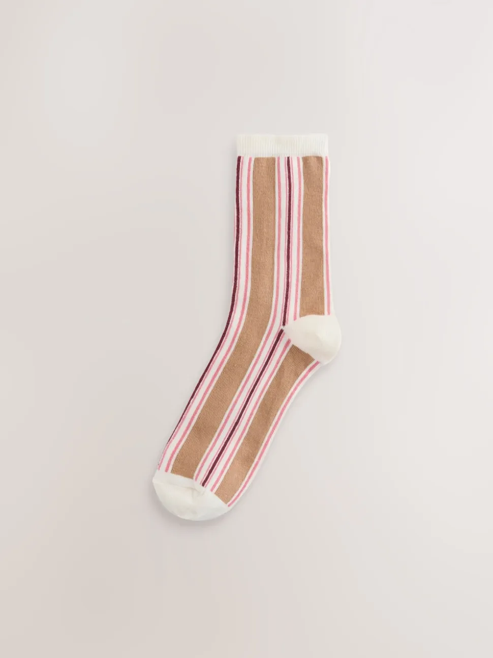 Pink Multi Stripe Ankle Socks 4 Pack