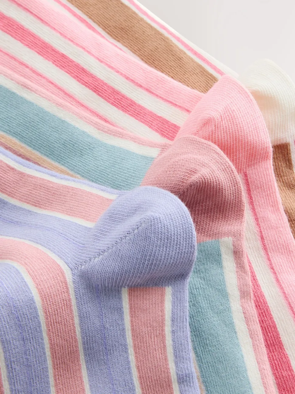 Pink Multi Stripe Ankle Socks 4 Pack
