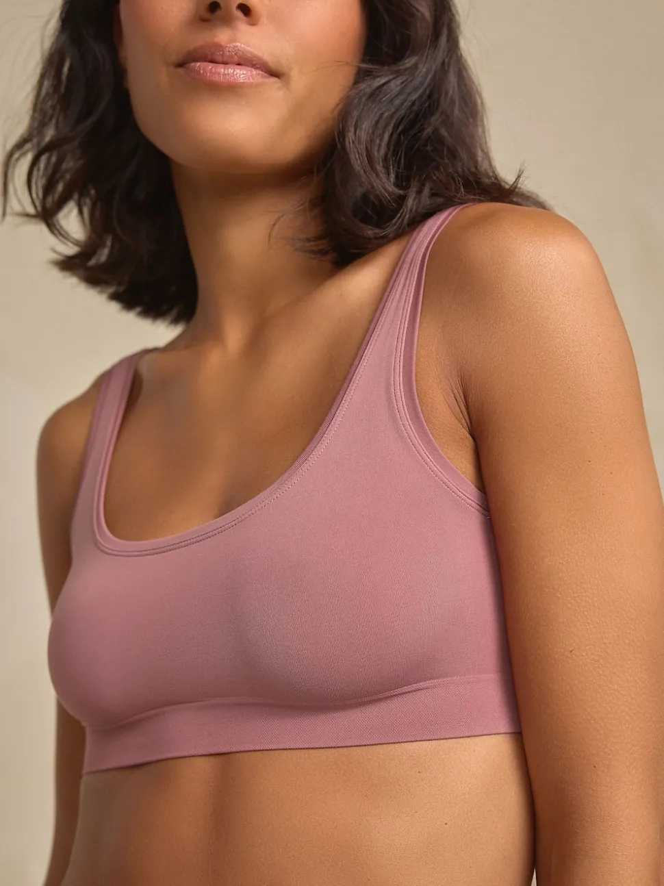 Pink N.Premium Super Soft Seamless Crop Bra