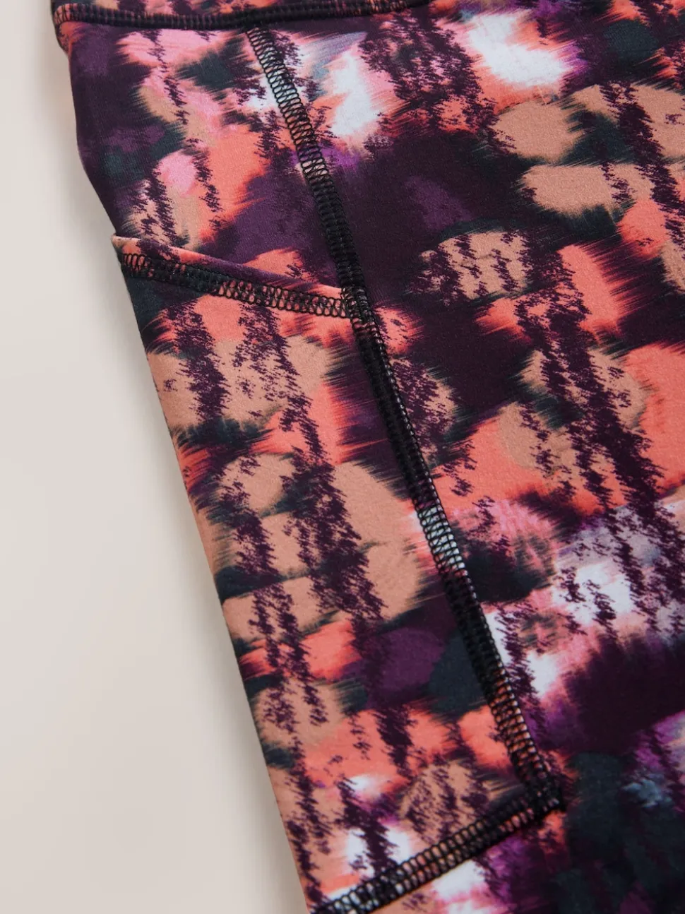 Pink Print with Pocket Active Sports Dry Tech Sculpting Leggings
