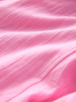 Pink Puff Sleeve Midi Dress