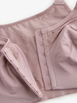 Pink Total Support Front Fastening Back Smooth & Support Bra