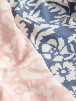 Pink/Blue Floral Short Sleeve Pyjamas 2 Pack
