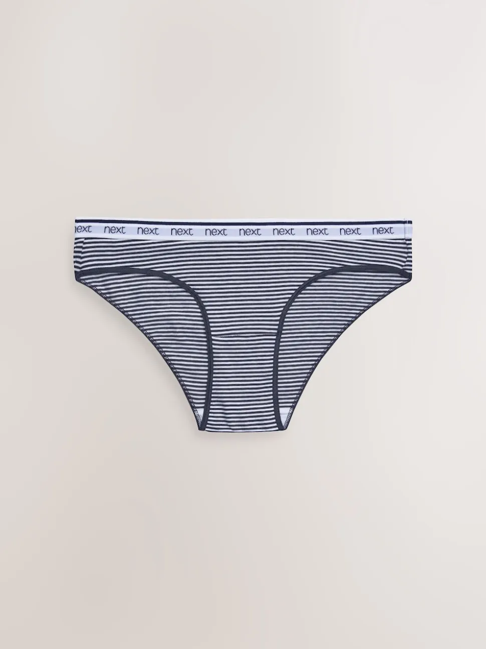 Pink/Blue Stripe Bikini Cotton Logo Knickers 4 Pack