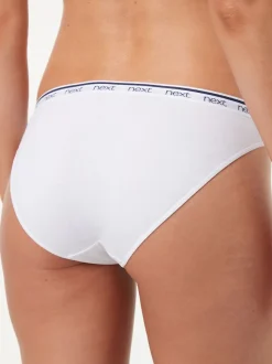 Pink/Blue Stripe High Leg Cotton Logo Knickers 4 Pack