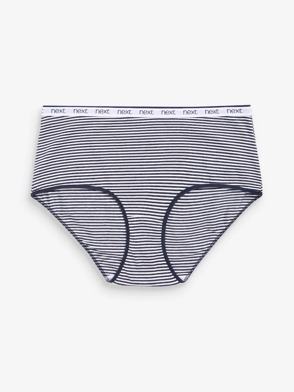 Pink/Blue Stripe Midi Cotton Logo Knickers 4 Pack