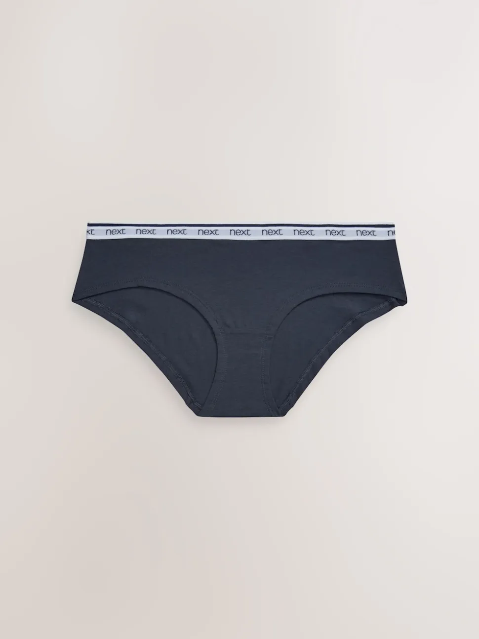 Pink/Blue Stripe Short Cotton Logo Knickers 4 Pack