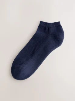 Pink/Blue/Neutral Cushion Sole Trainer Socks 4 Pack