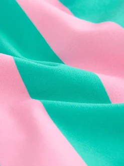 Pink/Green Stripe Tie Side Bikini Bottoms
