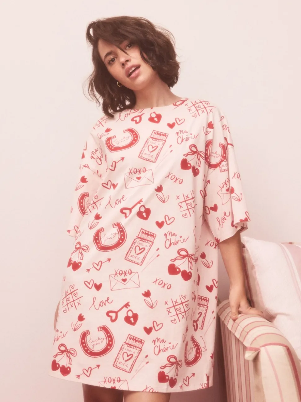 Pink/Red Heart Nightie
