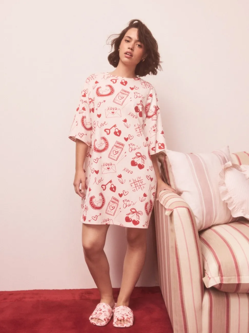 Pink/Red Heart Nightie