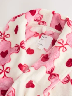 Pink/Red Heart Supersoft Dressing Gown