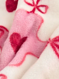Pink/Red Heart Supersoft Dressing Gown
