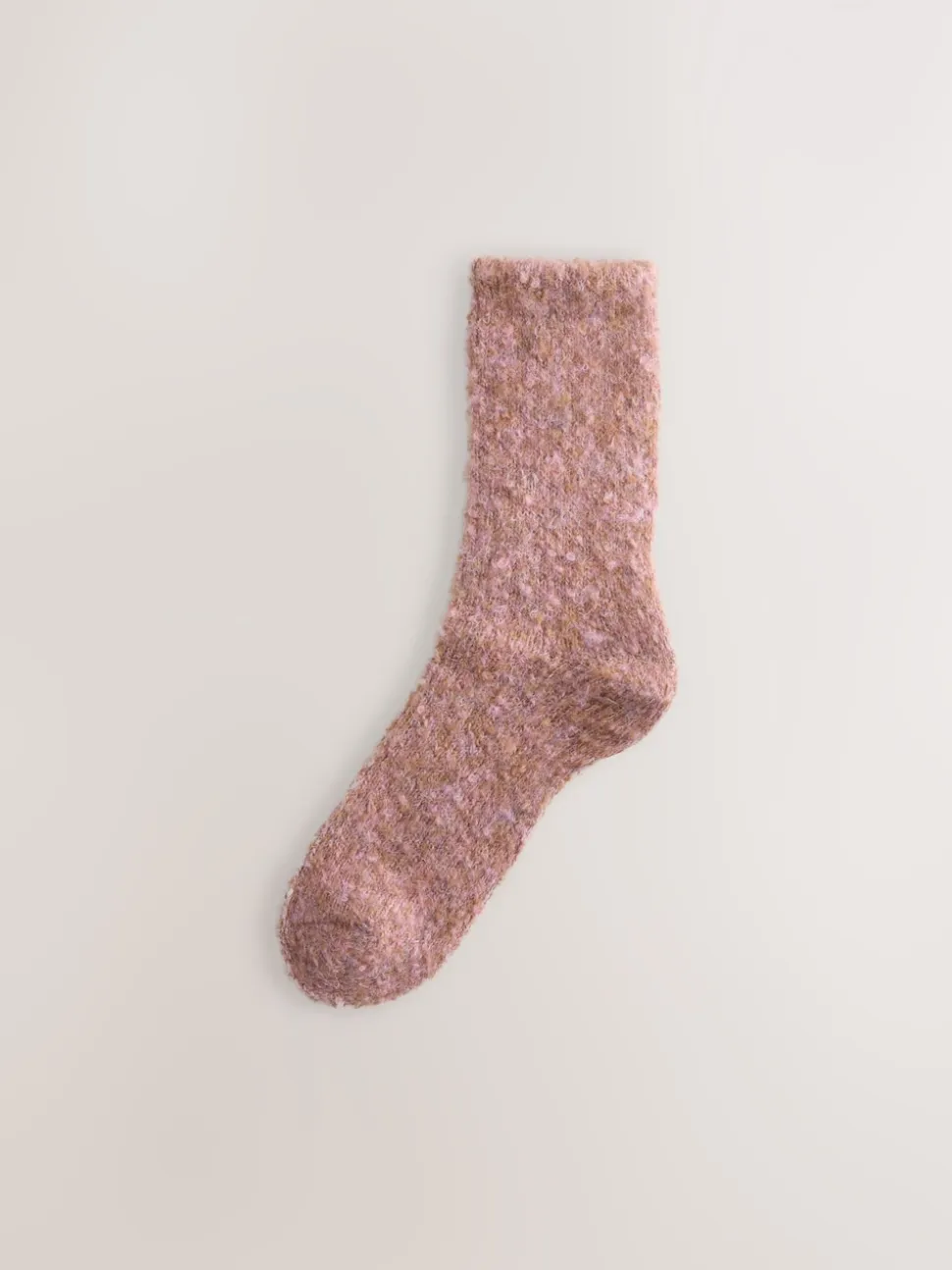 Pink/Rust Boucle Cosy Socks 2 Pack