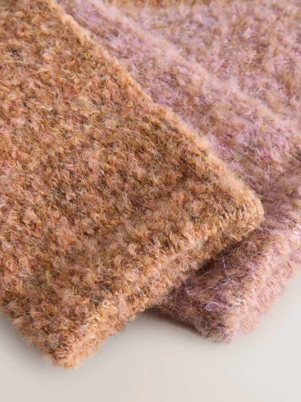 Pink/Rust Boucle Cosy Socks 2 Pack