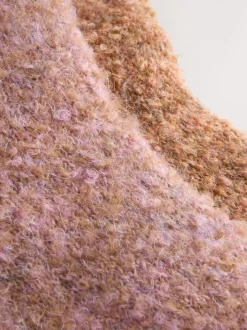 Pink/Rust Boucle Cosy Socks 2 Pack