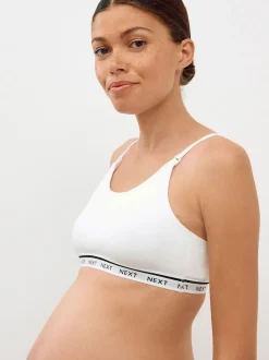 Pink/White Maternity Nursing Crop Ultimate Comfort Tops 2 Pack