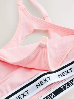 Pink/White Maternity Nursing Crop Ultimate Comfort Tops 2 Pack