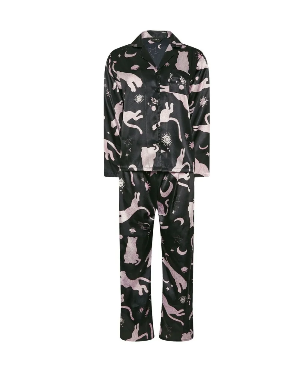 PixieGirl Petite Blue Satin Pyjamas Set