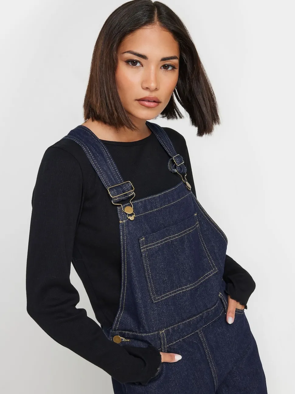 PixieGirl Petite Blue Straight Leg Dungarees