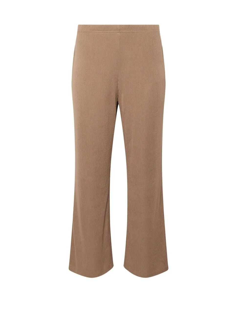 PixieGirl Petite Brown Ribbed Wide Leg Joggers