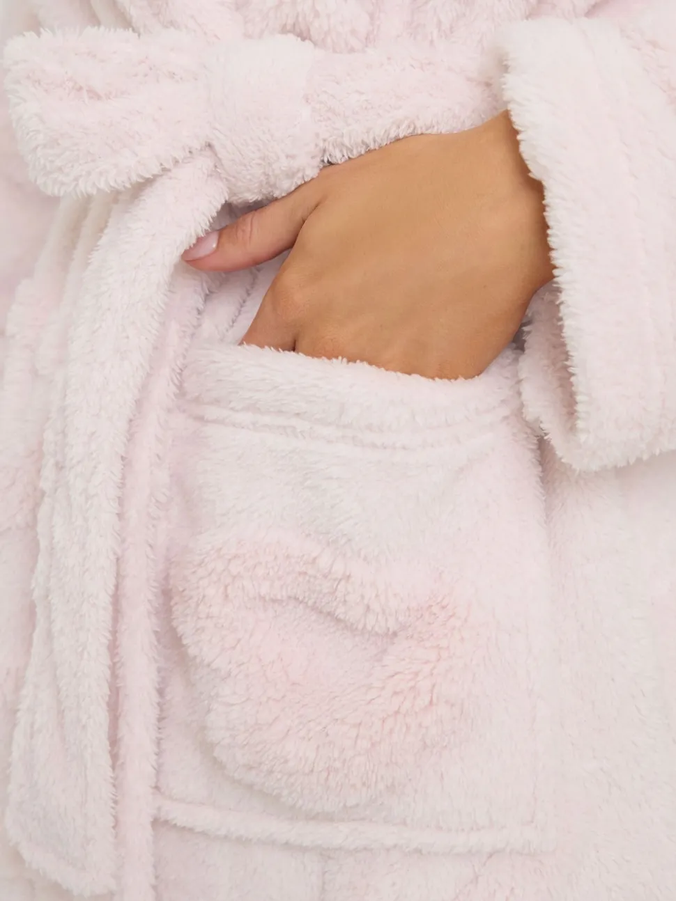 PixieGirl Petite Pink Short Hooded Robe