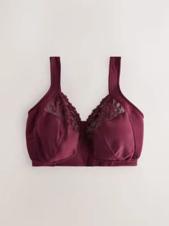 Plum Purple F-K Ultimate Comfort Cup Padded Strap Non Pad Non Wired Bra with Side Support