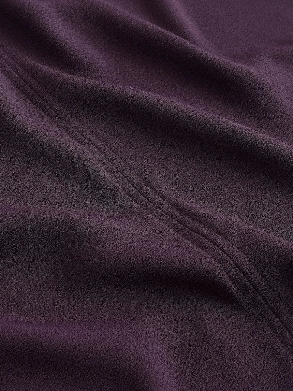 Plum Purple Long Sleeve V-Neck Blouse
