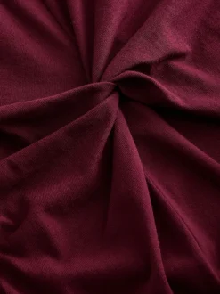 Plum Purple Twist Short Sleeved T-Shirt Summer Dress